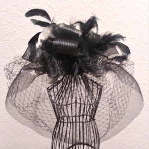 Black Lace Fascinator by Beloved Millinery